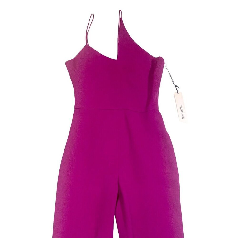 Cushnie et Ochs Pink Nikkita Jumpsuit One Shoulder Flared Leg SZ 0 NWT - Picture 7 of 11